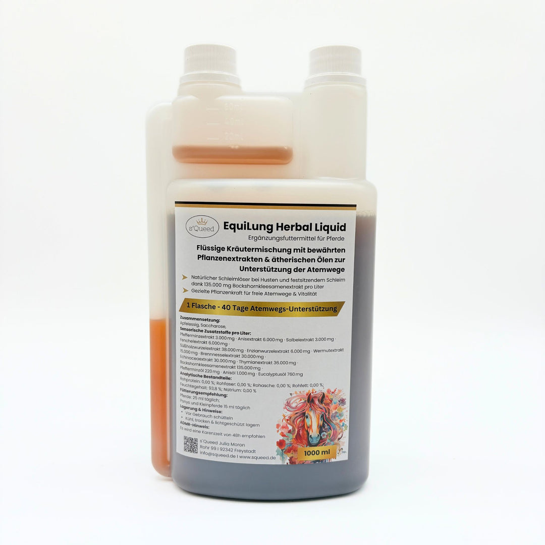 EquiLung Herbal Liquid – Hustenkräuter für Pferde - Schleimlöser Pferd