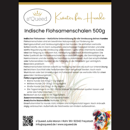 Flohsamenschalen Hund