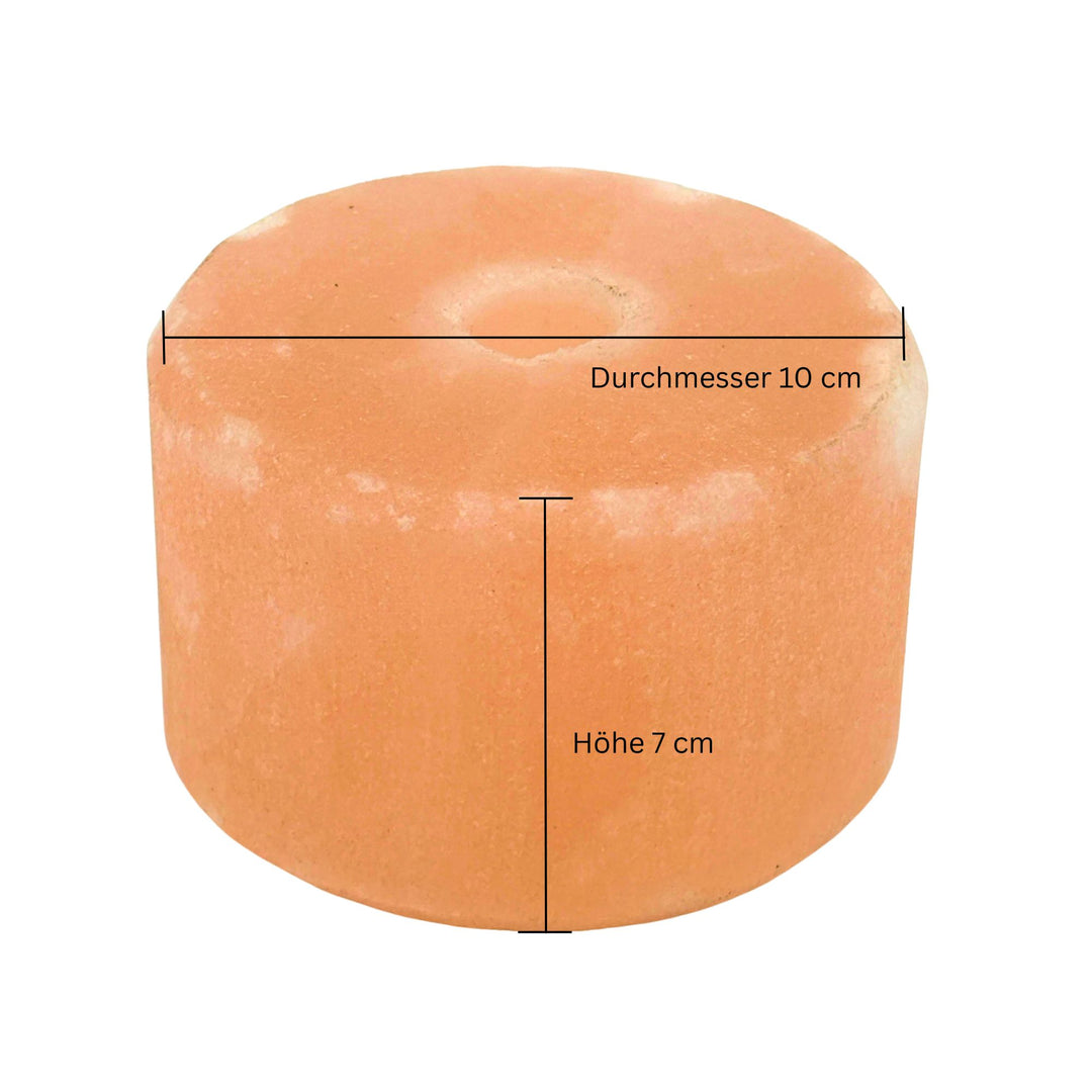 Himalaya-Leckstein Set: Halterung aus Birkenholz und 2 Himalaya Salzlecksteinen