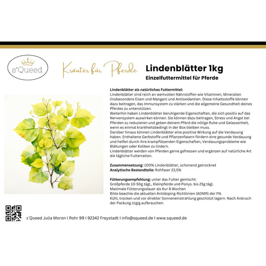 Lindenblätter Pferd für Immunsystem und Verdauung