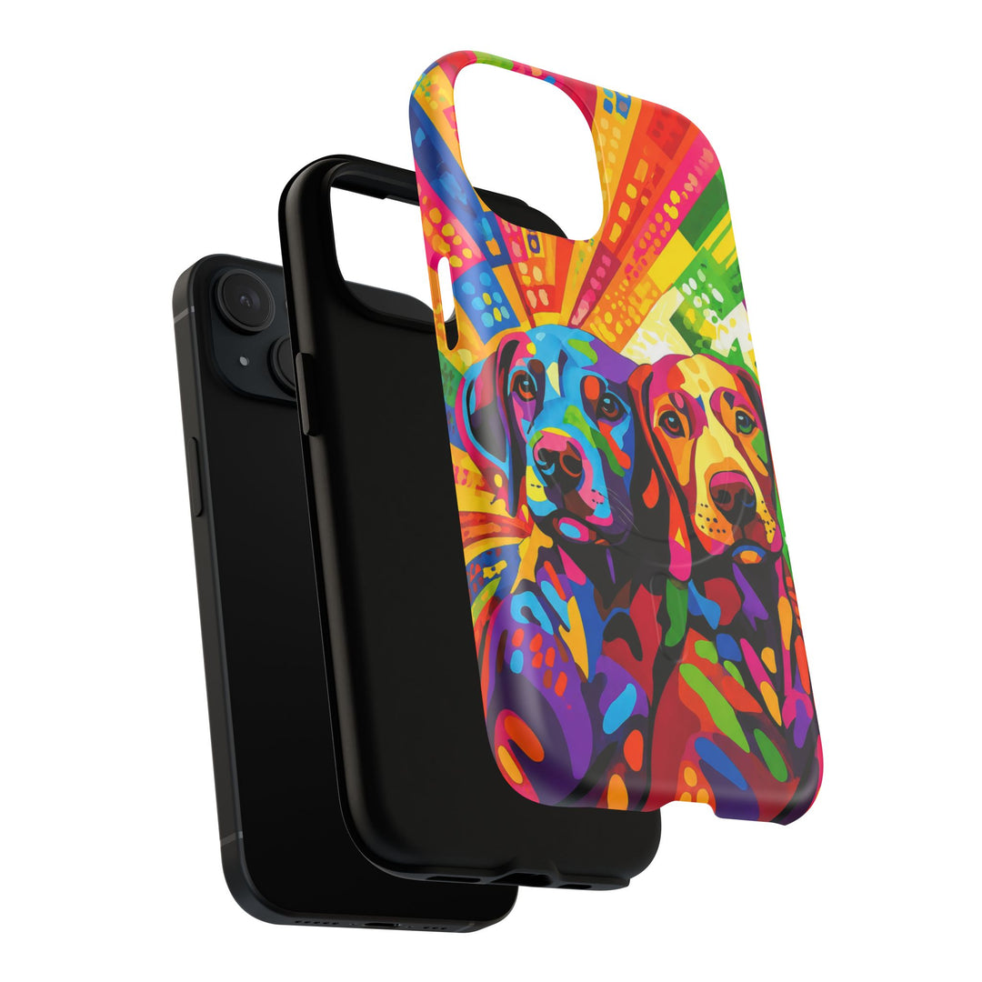 Labrador Pop Art Handyhülle – MagSafe®-kompatible Schutzhülle für iPhone