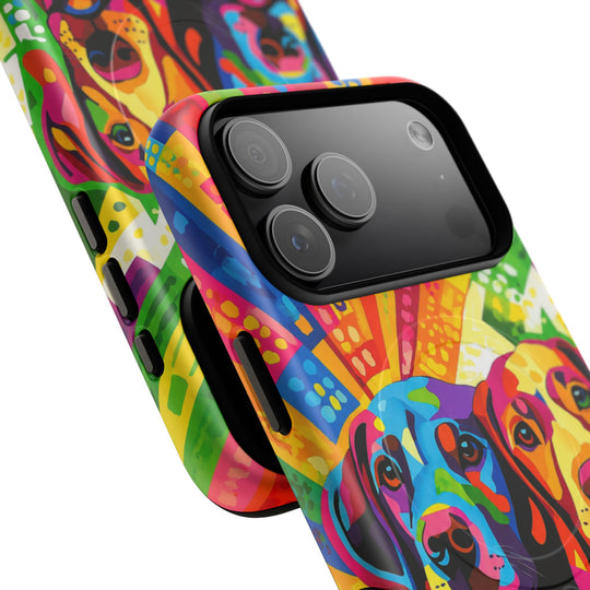 Labrador Pop Art Handyhülle – MagSafe®-kompatible Schutzhülle für iPhone