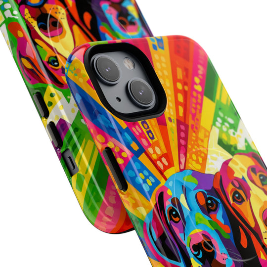 Labrador Pop Art Handyhülle – MagSafe®-kompatible Schutzhülle für iPhone