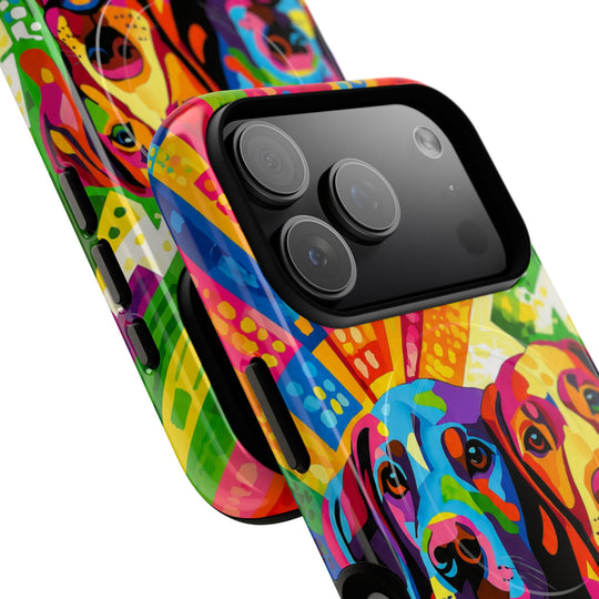 Labrador Pop Art Handyhülle – MagSafe®-kompatible Schutzhülle für iPhone