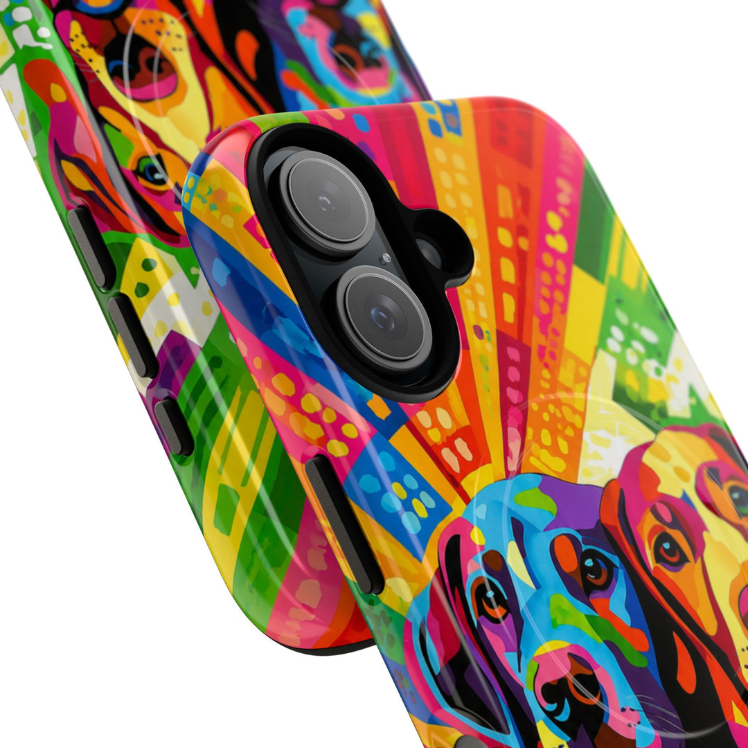 Labrador Pop Art Handyhülle – MagSafe®-kompatible Schutzhülle für iPhone