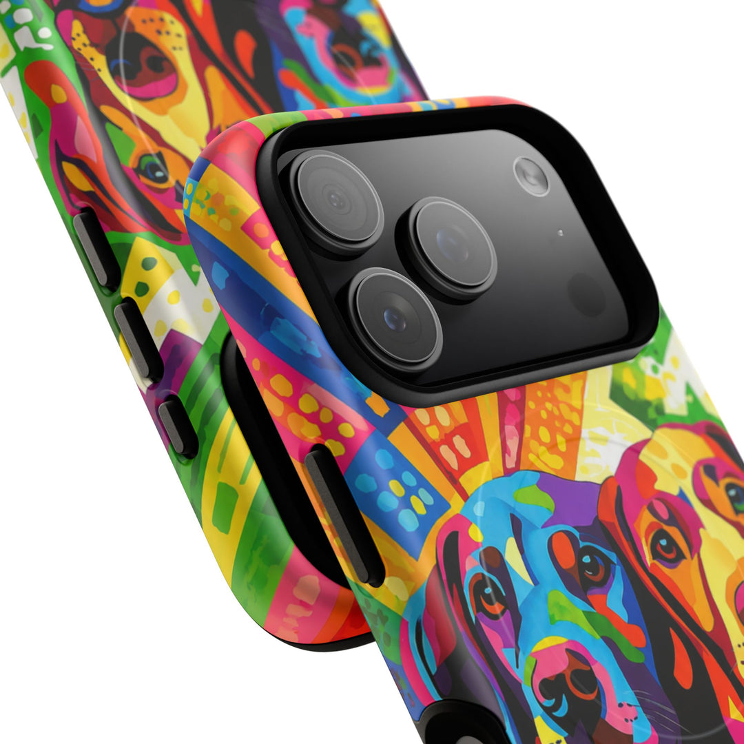 Labrador Pop Art Handyhülle – MagSafe®-kompatible Schutzhülle für iPhone