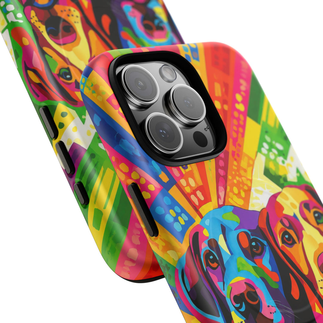 Labrador Pop Art Handyhülle – MagSafe®-kompatible Schutzhülle für iPhone