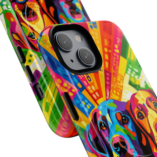 Labrador Pop Art Handyhülle – MagSafe®-kompatible Schutzhülle für iPhone