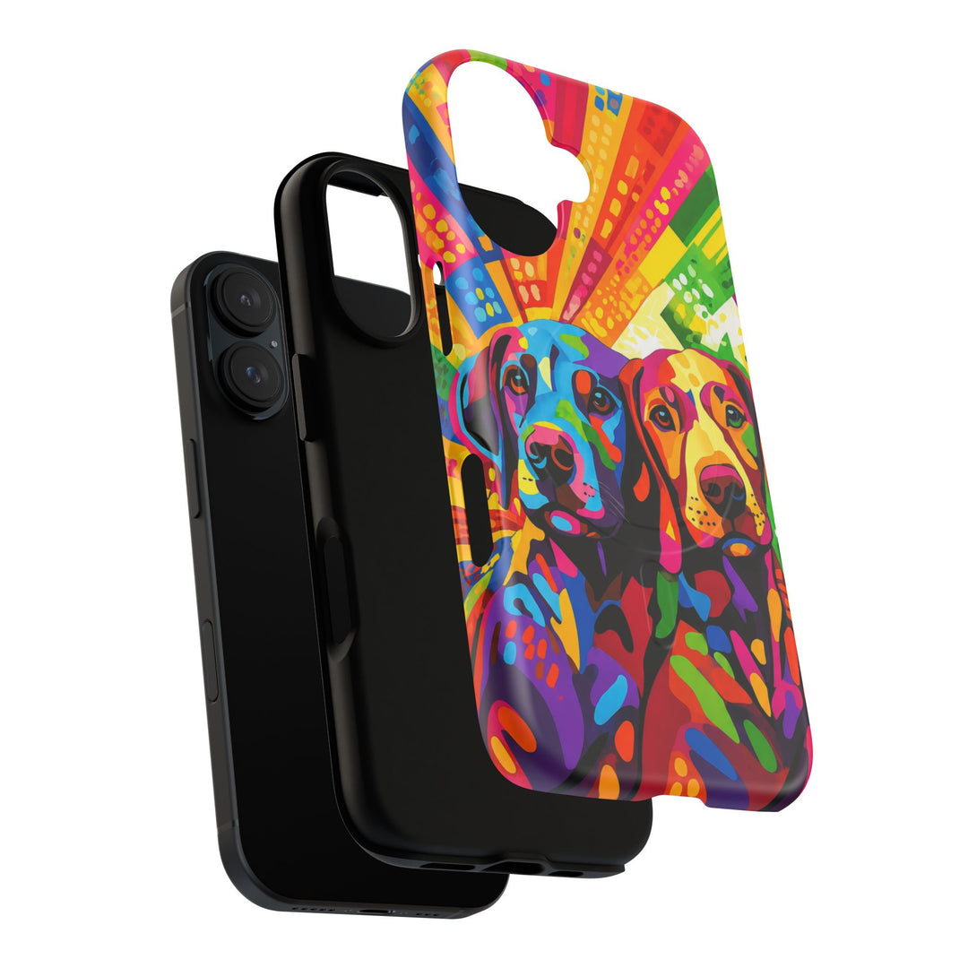 Labrador Pop Art Handyhülle – MagSafe®-kompatible Schutzhülle für iPhone