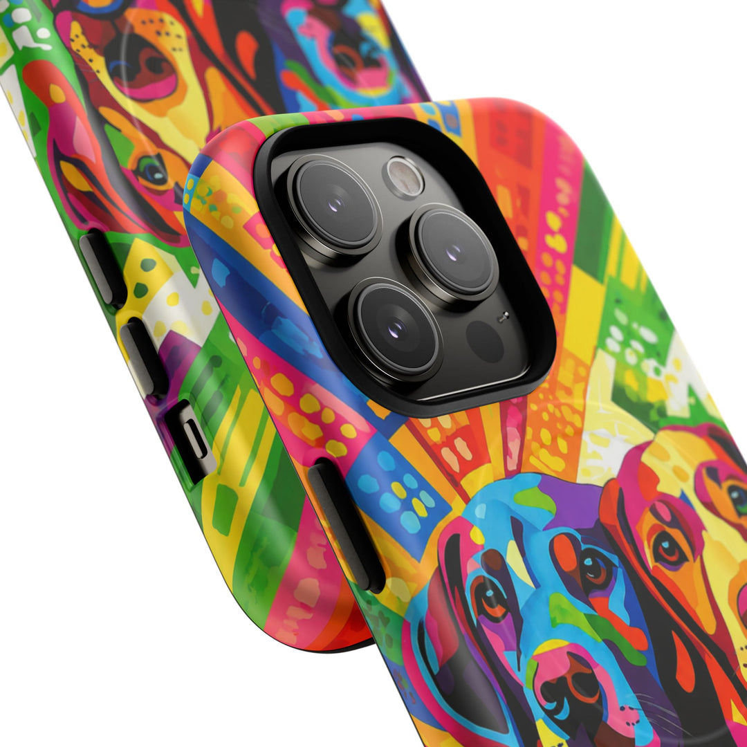 Labrador Pop Art Handyhülle – MagSafe®-kompatible Schutzhülle für iPhone