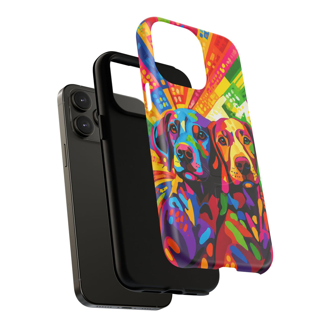 Labrador Pop Art Handyhülle – MagSafe®-kompatible Schutzhülle für iPhone