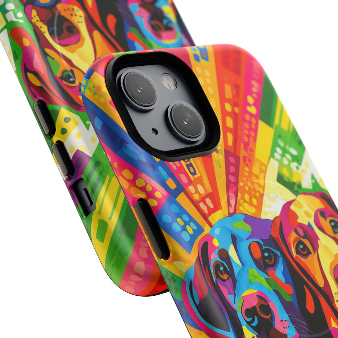 Labrador Pop Art Handyhülle – MagSafe®-kompatible Schutzhülle für iPhone