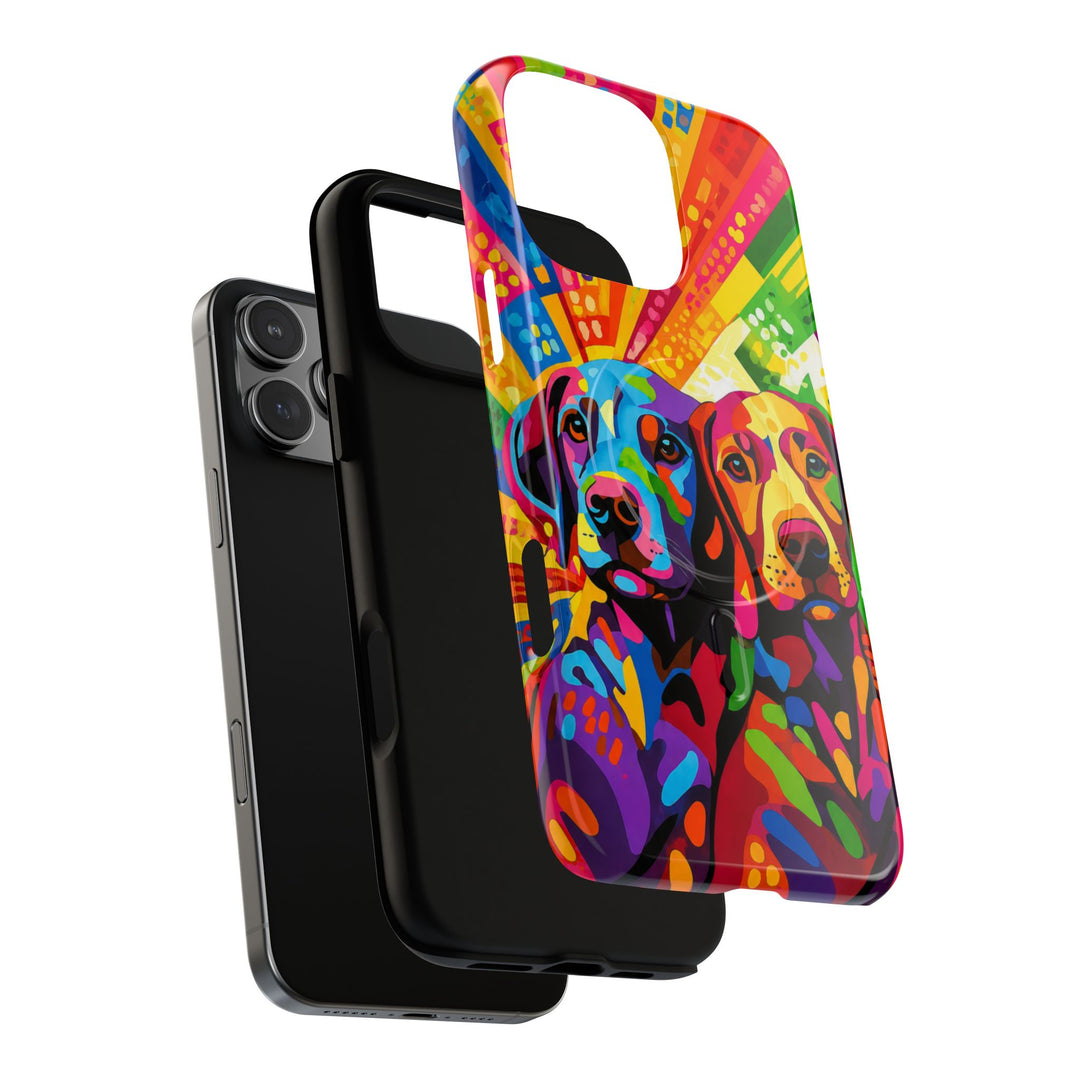 Labrador Pop Art Handyhülle – MagSafe®-kompatible Schutzhülle für iPhone