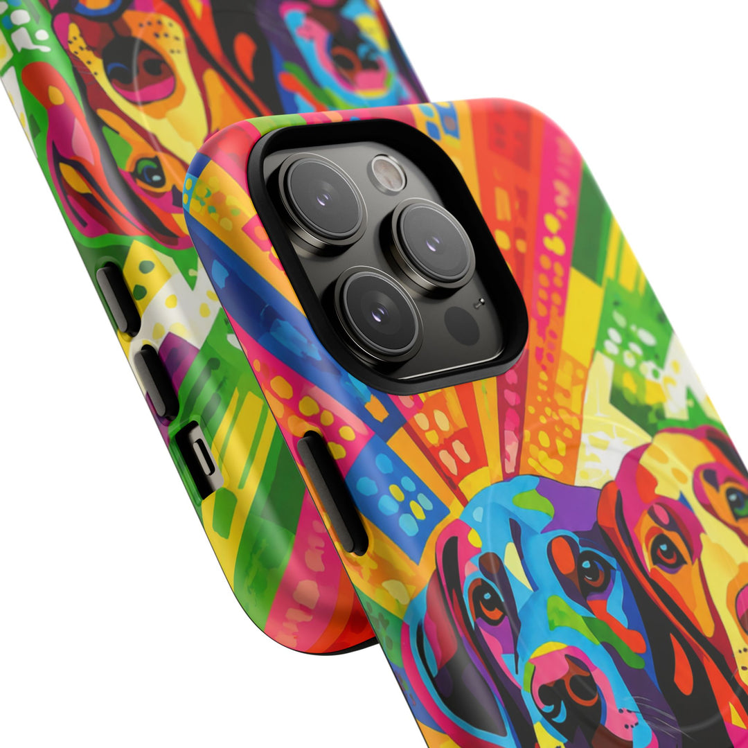 Labrador Pop Art Handyhülle – MagSafe®-kompatible Schutzhülle für iPhone