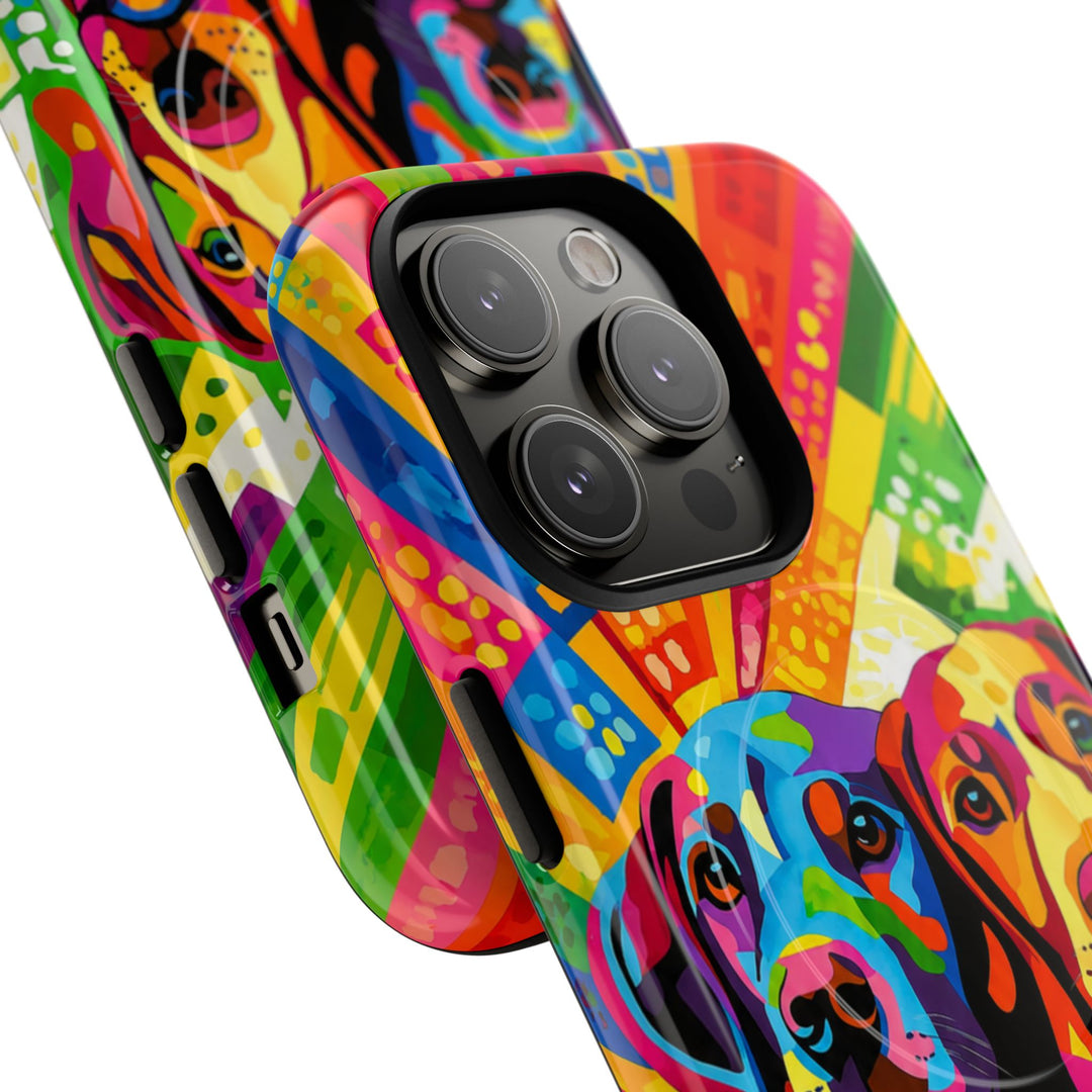 Labrador Pop Art Handyhülle – MagSafe®-kompatible Schutzhülle für iPhone