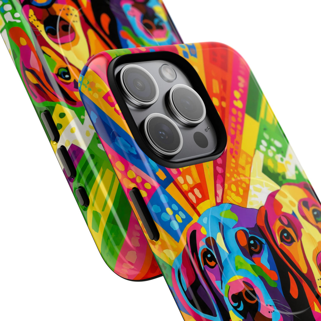 Labrador Pop Art Handyhülle – MagSafe®-kompatible Schutzhülle für iPhone