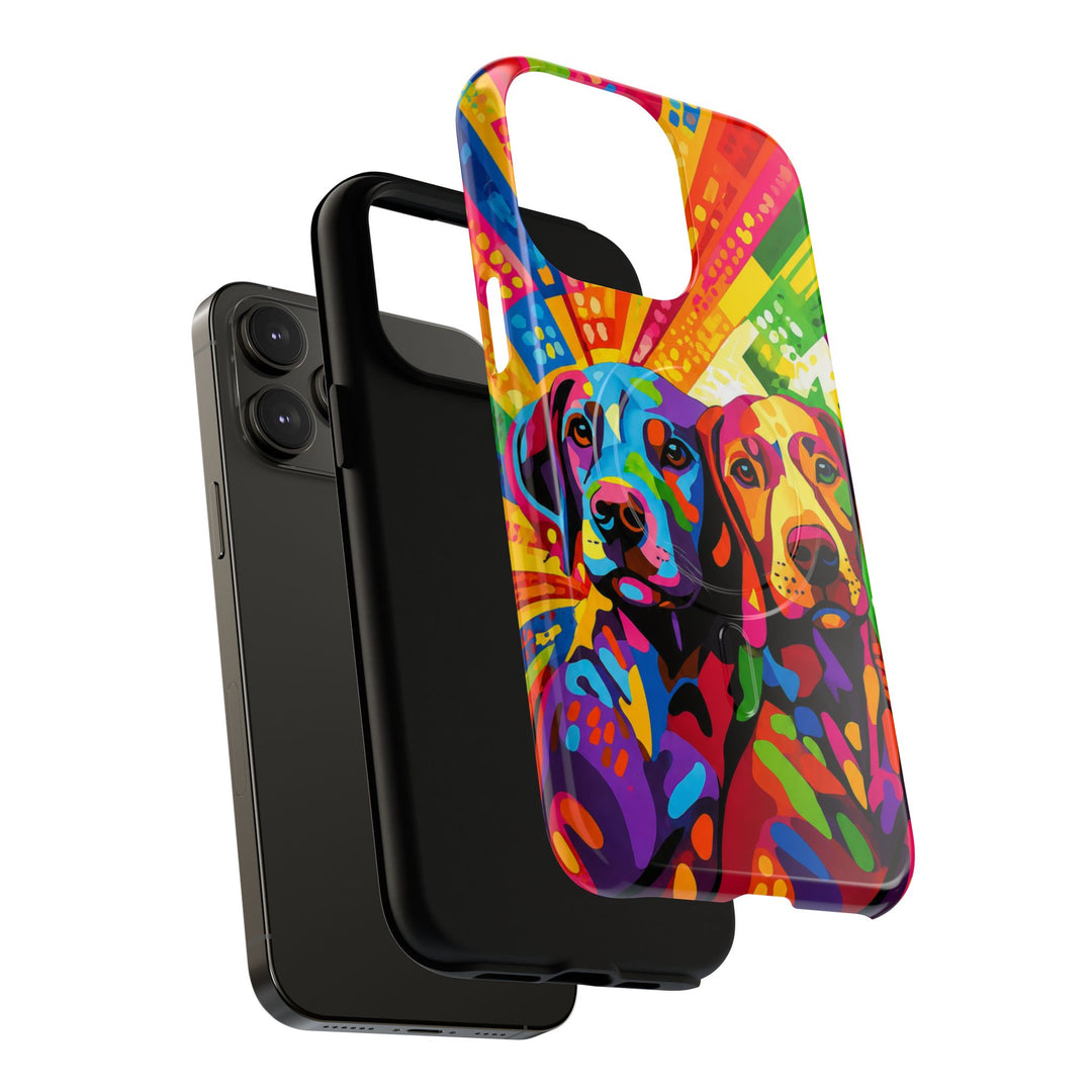 Labrador Pop Art Handyhülle – MagSafe®-kompatible Schutzhülle für iPhone