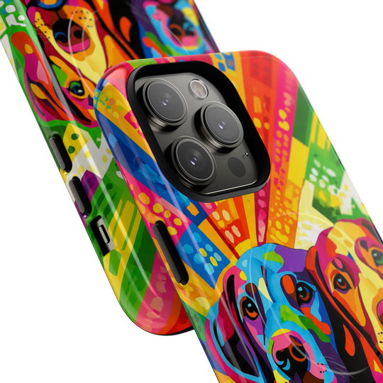 Labrador Pop Art Handyhülle – MagSafe®-kompatible Schutzhülle für iPhone