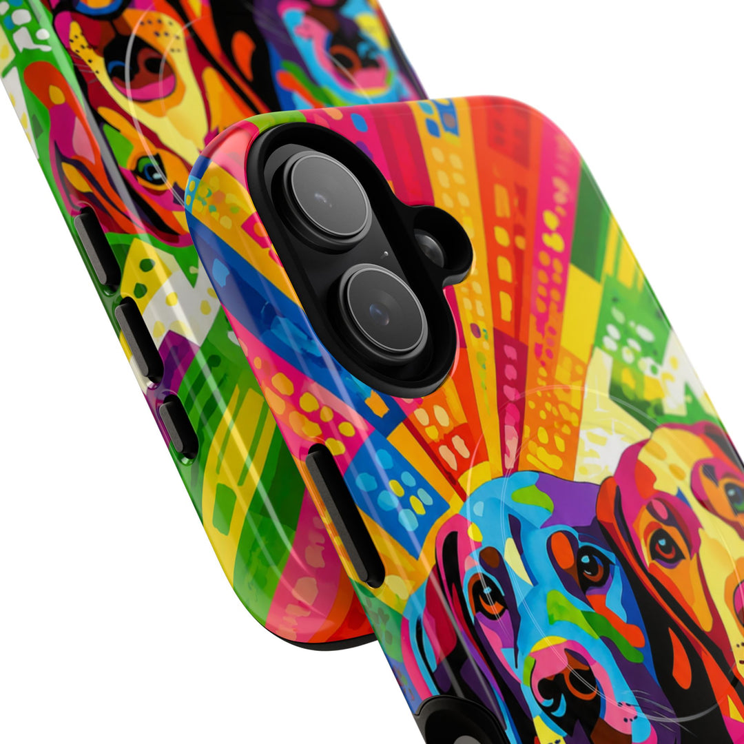 Labrador Pop Art Handyhülle – MagSafe®-kompatible Schutzhülle für iPhone
