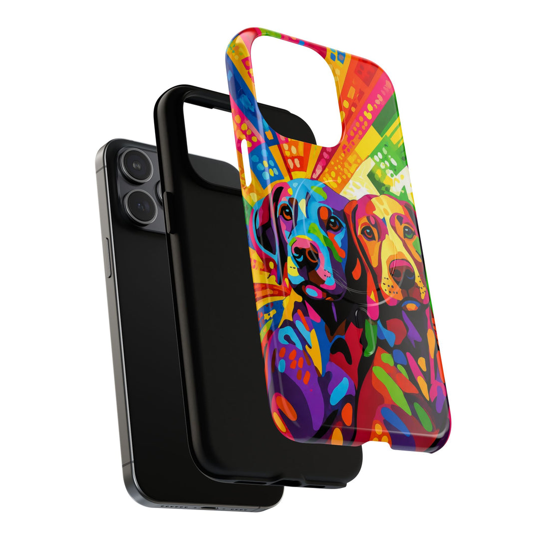 Labrador Pop Art Handyhülle – MagSafe®-kompatible Schutzhülle für iPhone