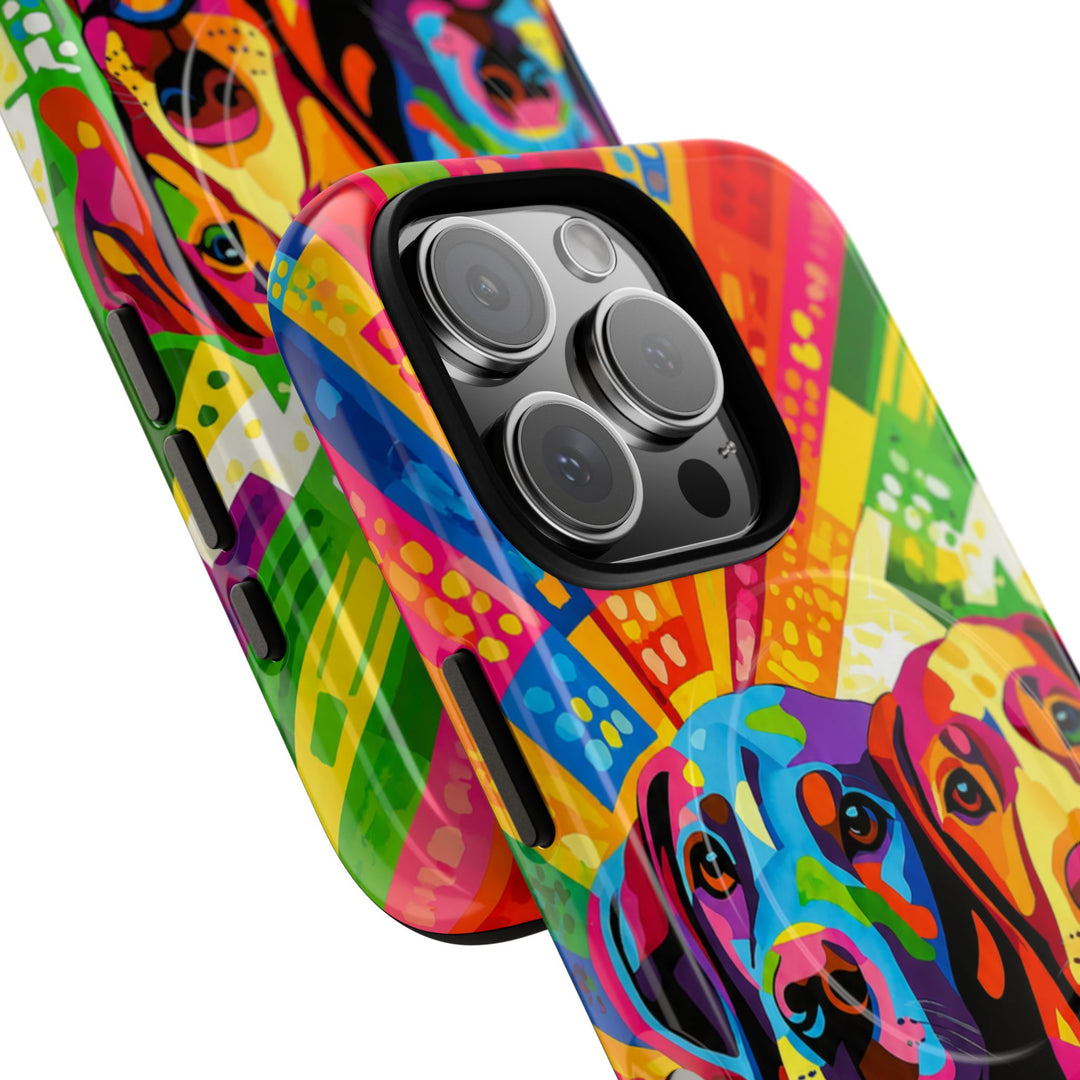 Labrador Pop Art Handyhülle – MagSafe®-kompatible Schutzhülle für iPhone