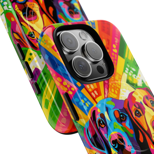 Labrador Pop Art Handyhülle – MagSafe®-kompatible Schutzhülle für iPhone