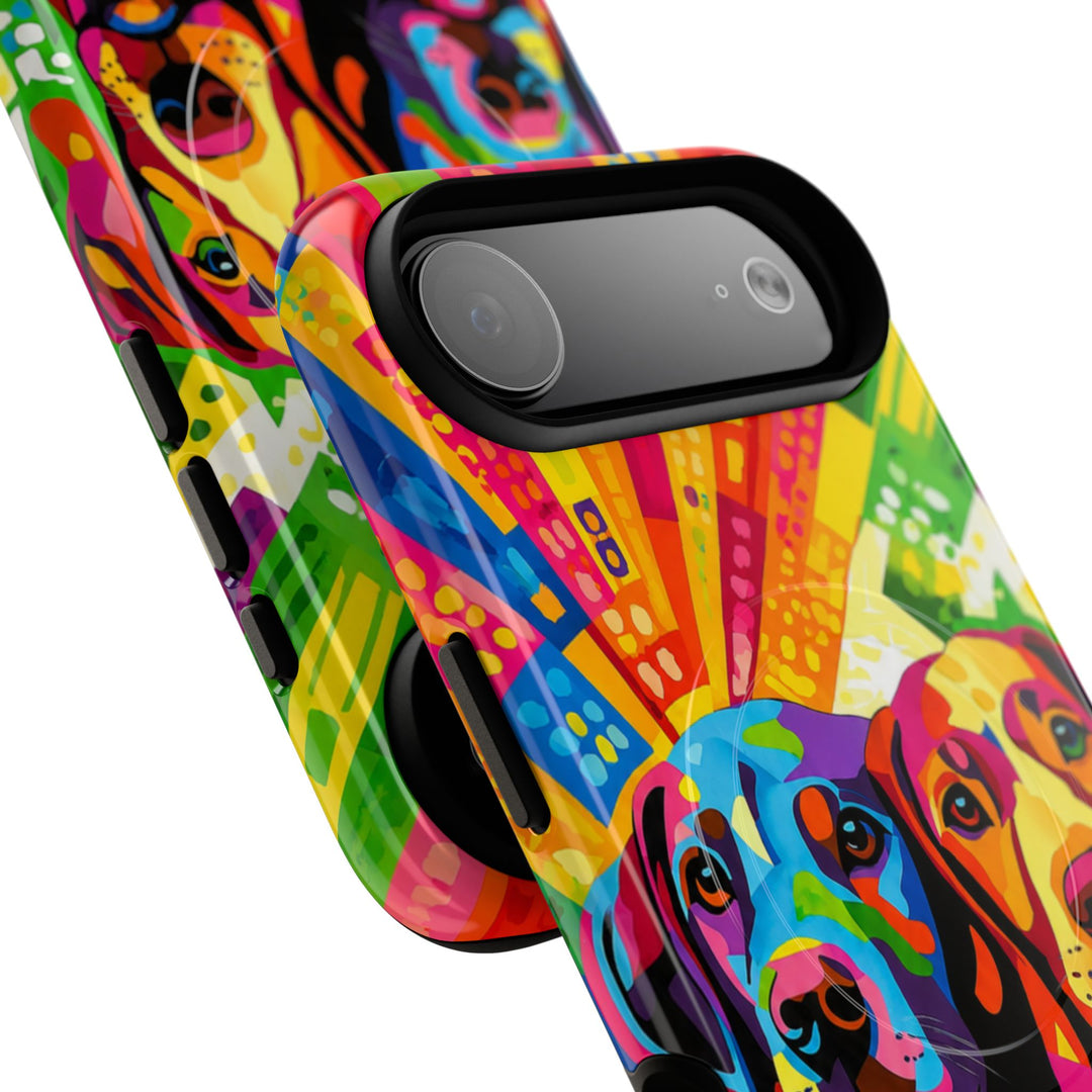 Labrador Pop Art Handyhülle – MagSafe®-kompatible Schutzhülle für iPhone
