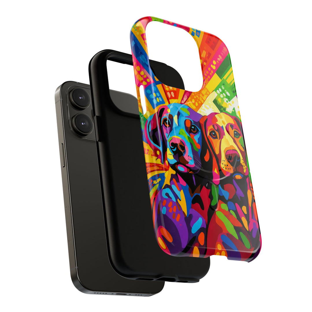 Labrador Pop Art Handyhülle – MagSafe®-kompatible Schutzhülle für iPhone