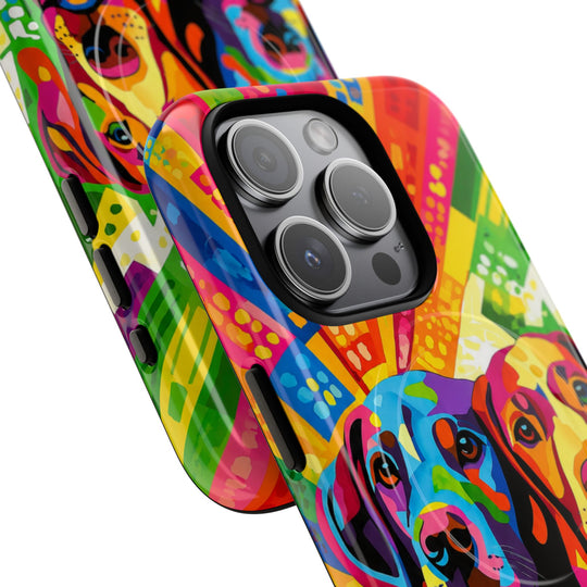 Labrador Pop Art Handyhülle – MagSafe®-kompatible Schutzhülle für iPhone