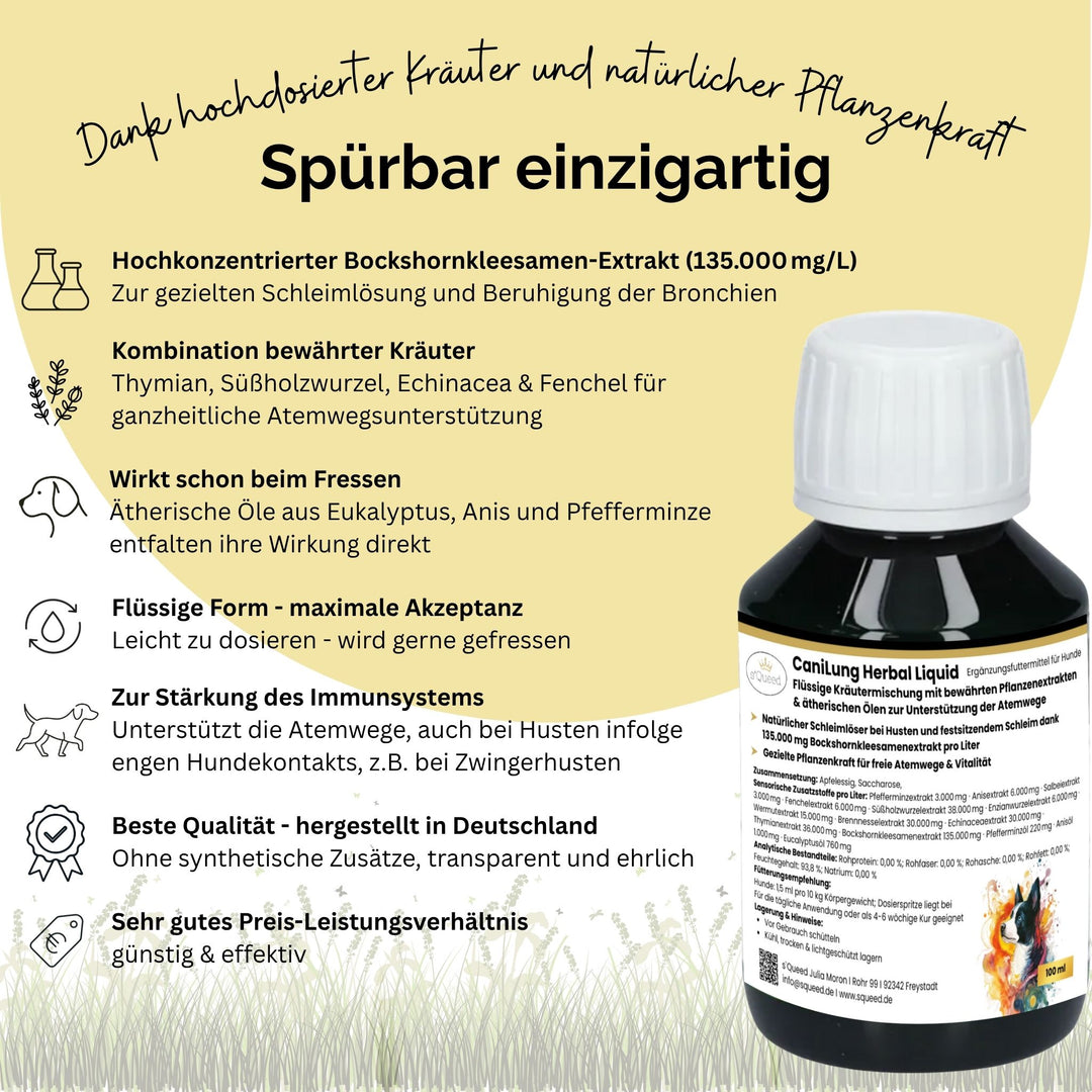 Hustensaft Hund, Schleimlöser Hund
