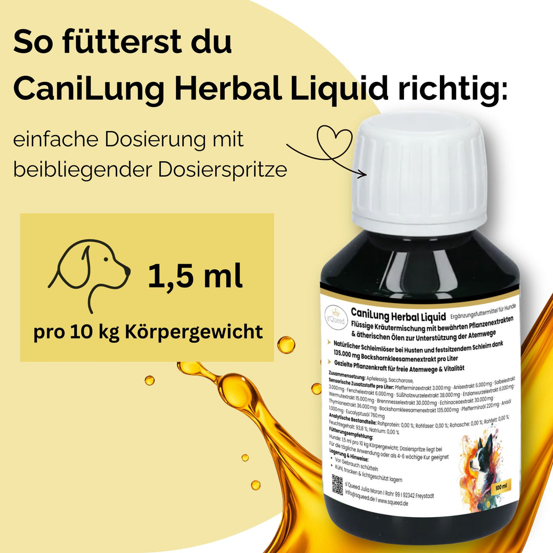 Hustensaft Hund, Schleimlöser Hund