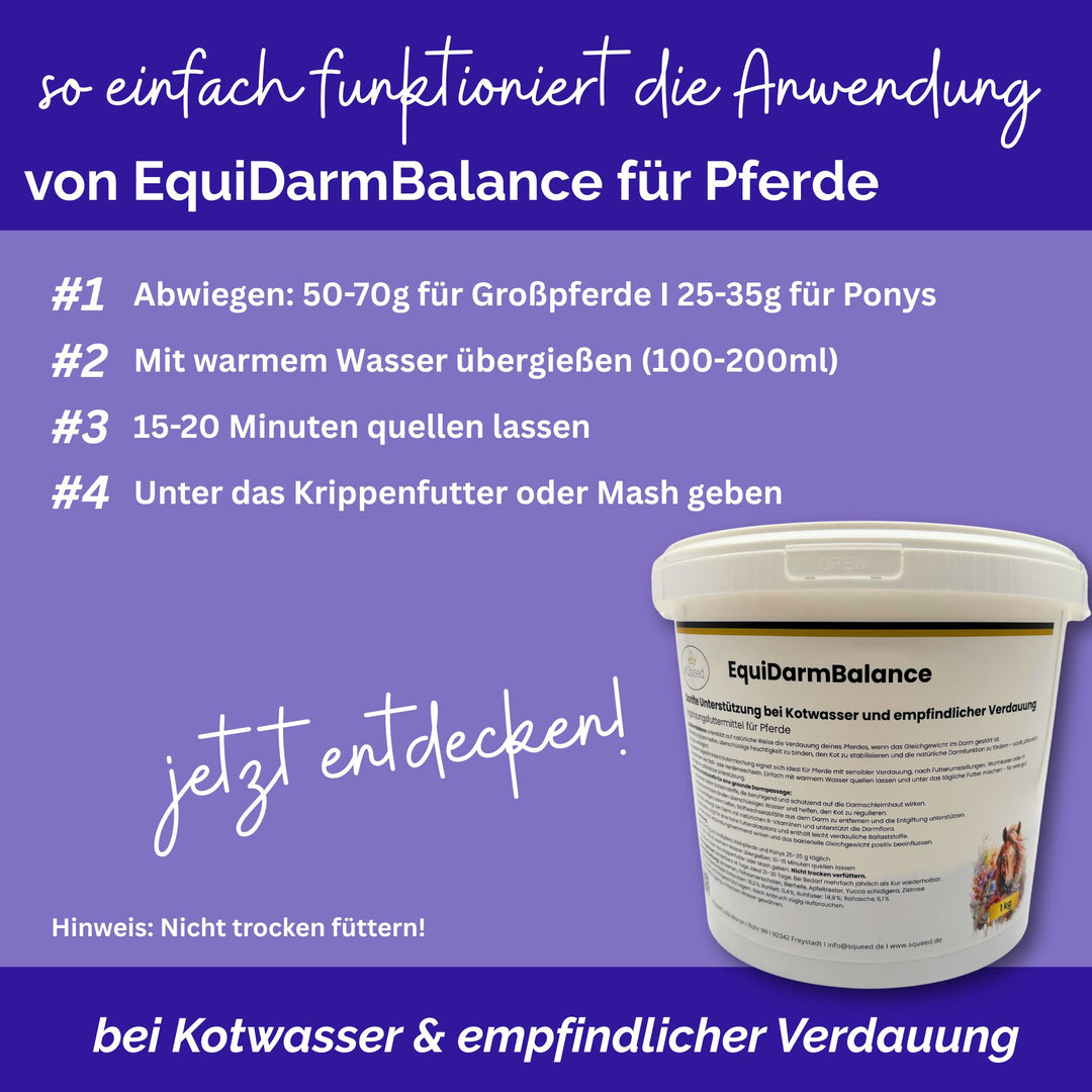 Zusatzfutter bei Kotwasser Pferd und Durchfall Pferd