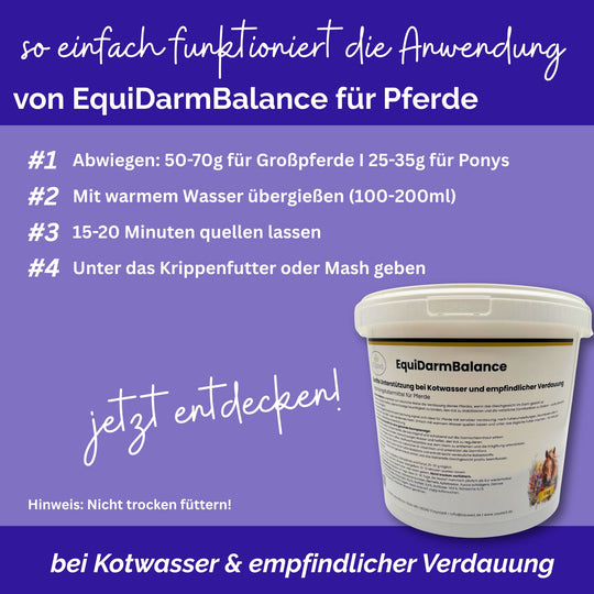 Zusatzfutter bei Kotwasser Pferd und Durchfall Pferd