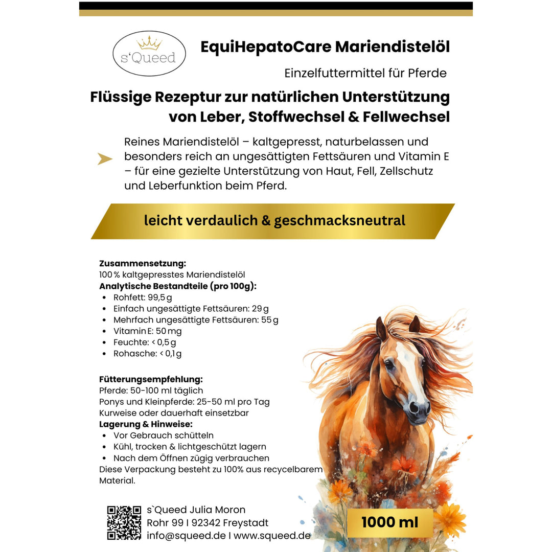 Mariendistelöl Pferd