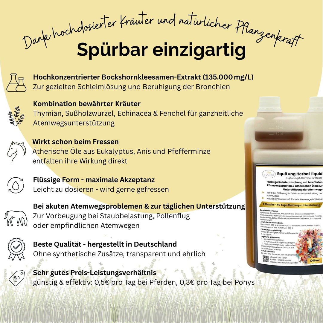 Hustenkräuter für Pferde, Hustensaft Pferd