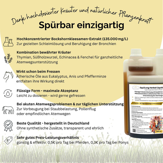 Hustenkräuter für Pferde, Hustensaft Pferd