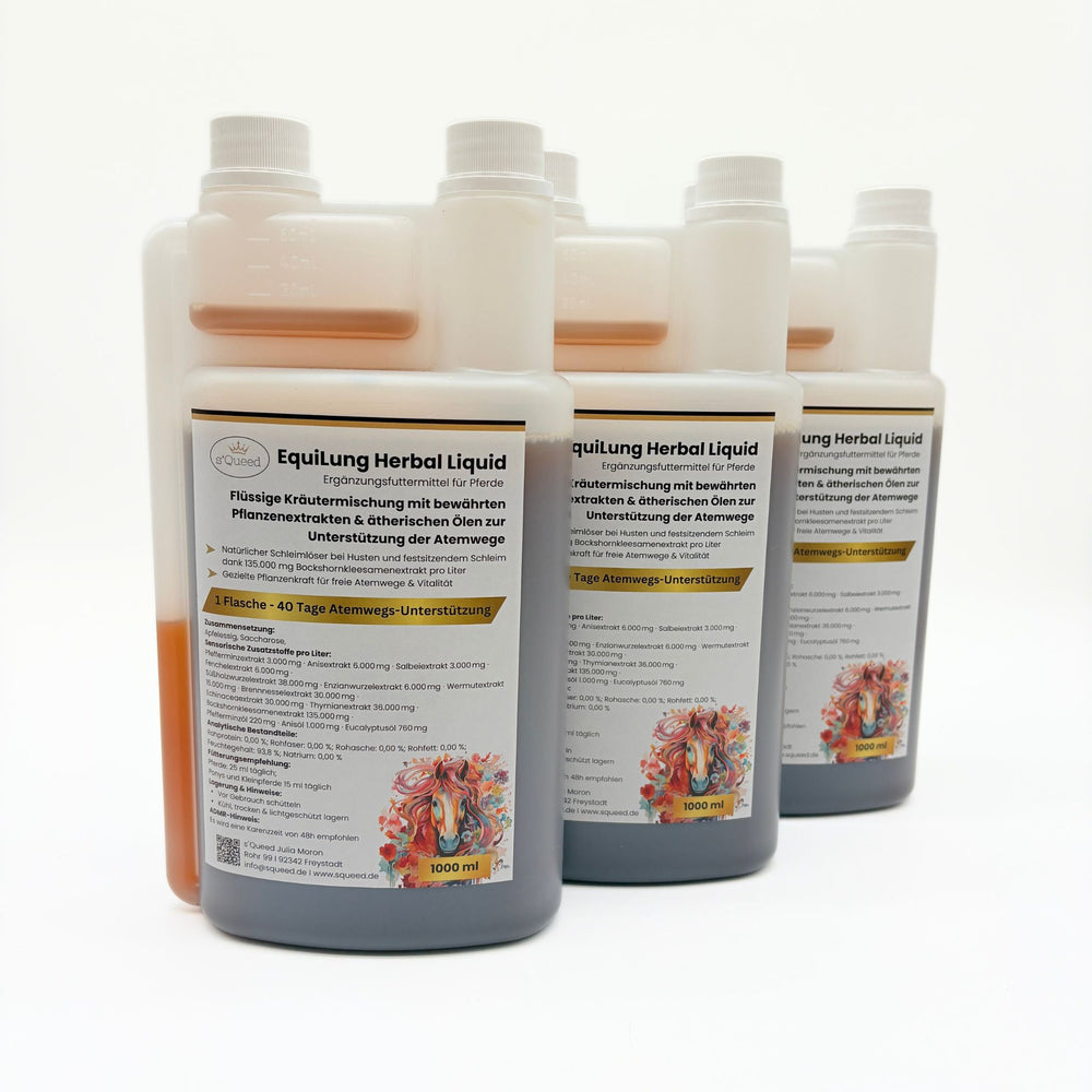 EquiLung Herbal Liquid – Hustenkräuter für Pferde - Schleimlöser Pferd