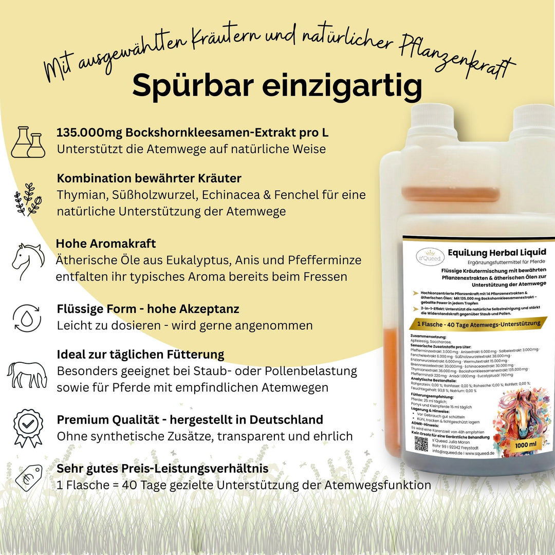 flüssige Hustenkräuter für Pferde