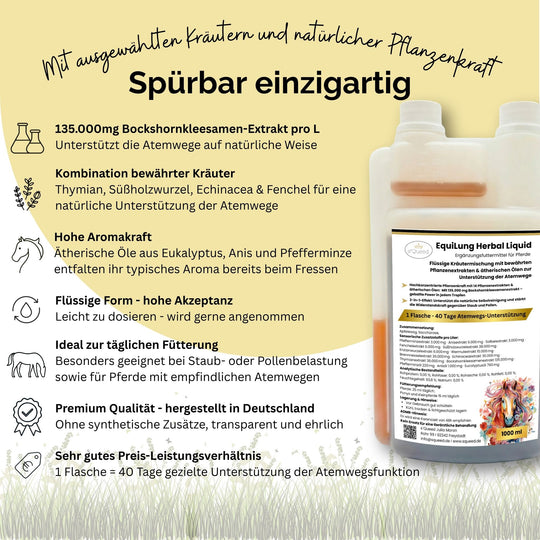 flüssige Hustenkräuter für Pferde