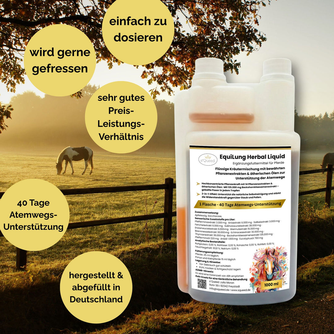 flüssige Hustenkräuter für Pferde