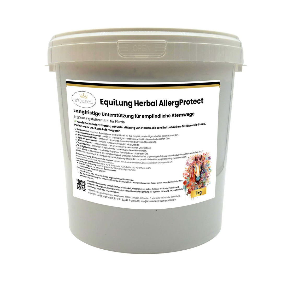 EquiLung Herbal AllergProtect – Hustenkräuter für Pferde zur Langzeitfütterung