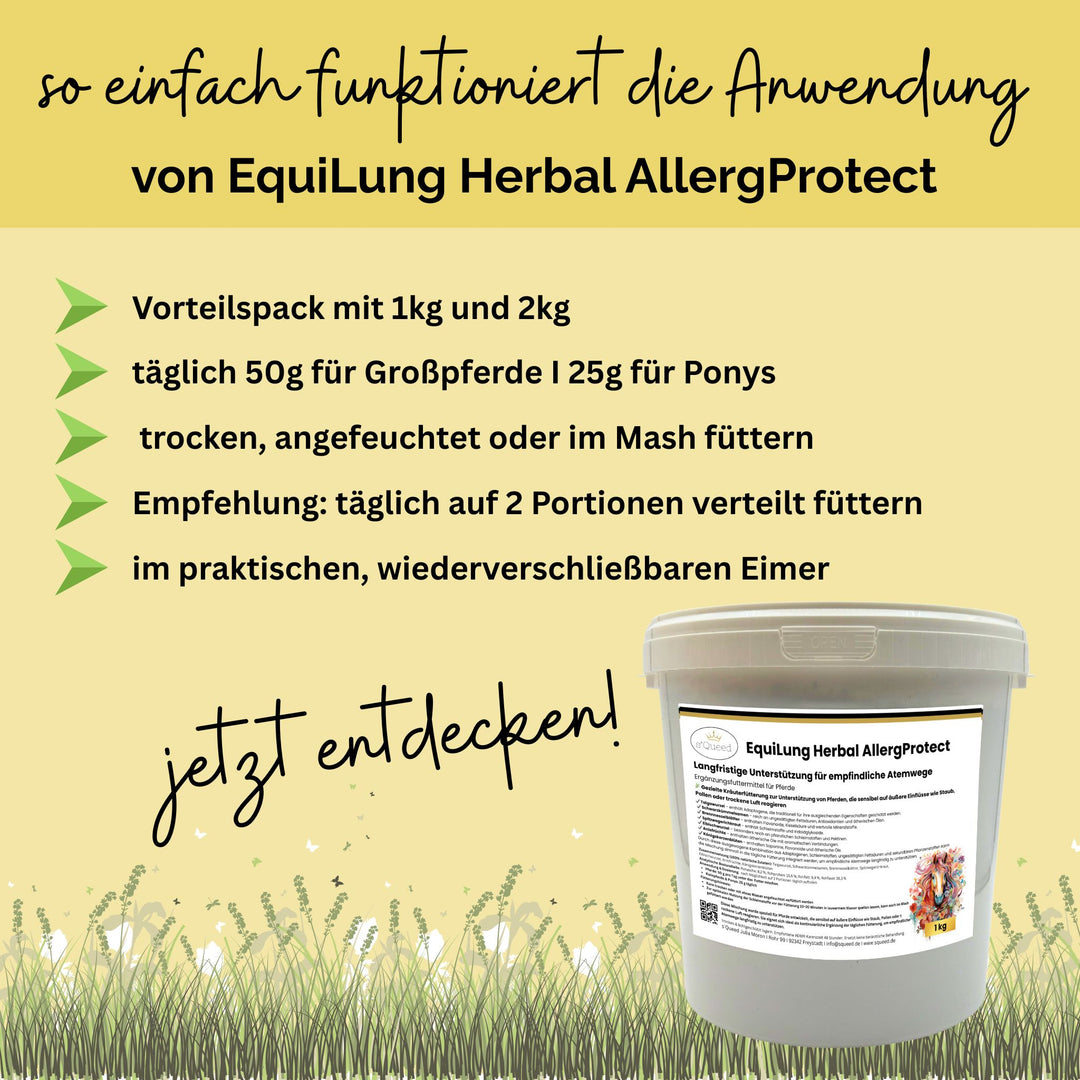 EquiLung Herbal AllergProtect – Hustenkräuter für Pferde zur Langzeitfütterung