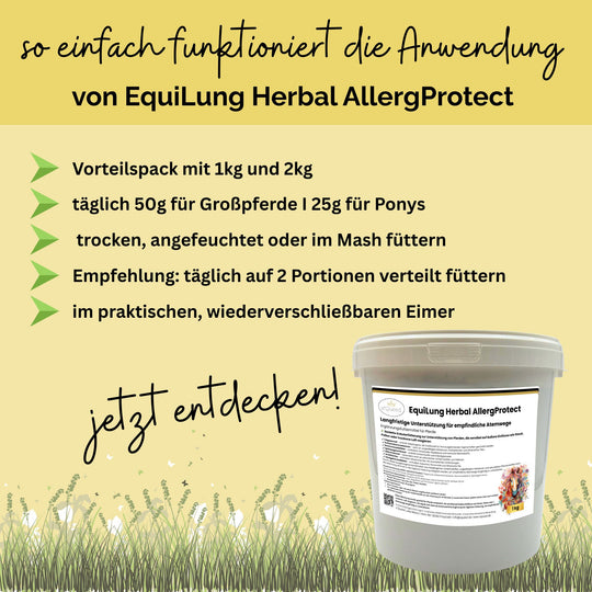 EquiLung Herbal AllergProtect – Hustenkräuter für Pferde zur Langzeitfütterung