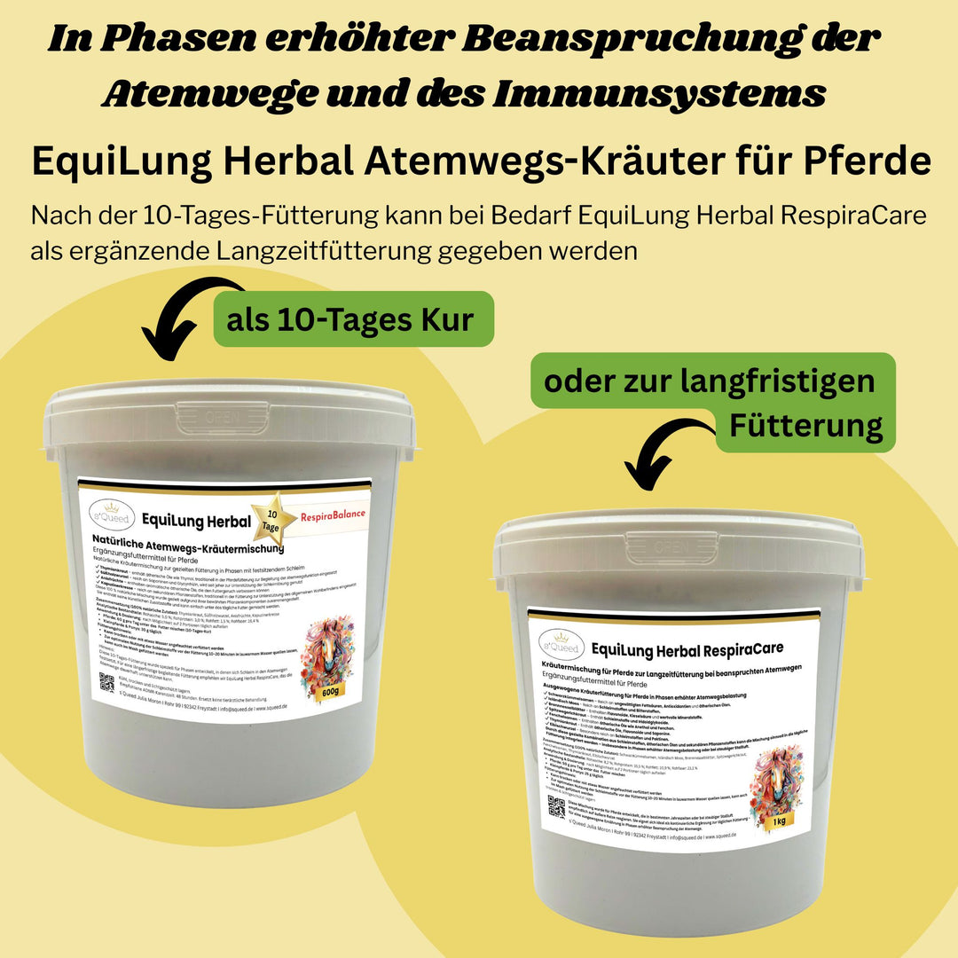 EquiLung Herbal RespiraCare – Kräutermischung für Pferde zur Langzeitfütterung bei beanspruchten Atemwegen