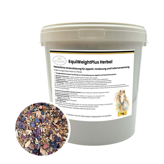 EquiWeightPlus Herbal - Kräutermischung für Pferde zur Unterstützung von Appetit, Verdauung & Futterverwertung