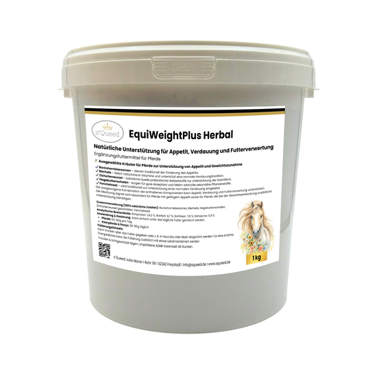 EquiWeightPlus Herbal - Kräutermischung für Pferde zur Unterstützung von Appetit, Verdauung & Futterverwertung
