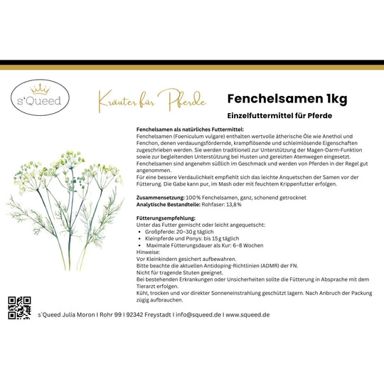 Fenchel Pferd Hustenkräuter für Pferde Magenkräuter Pferd