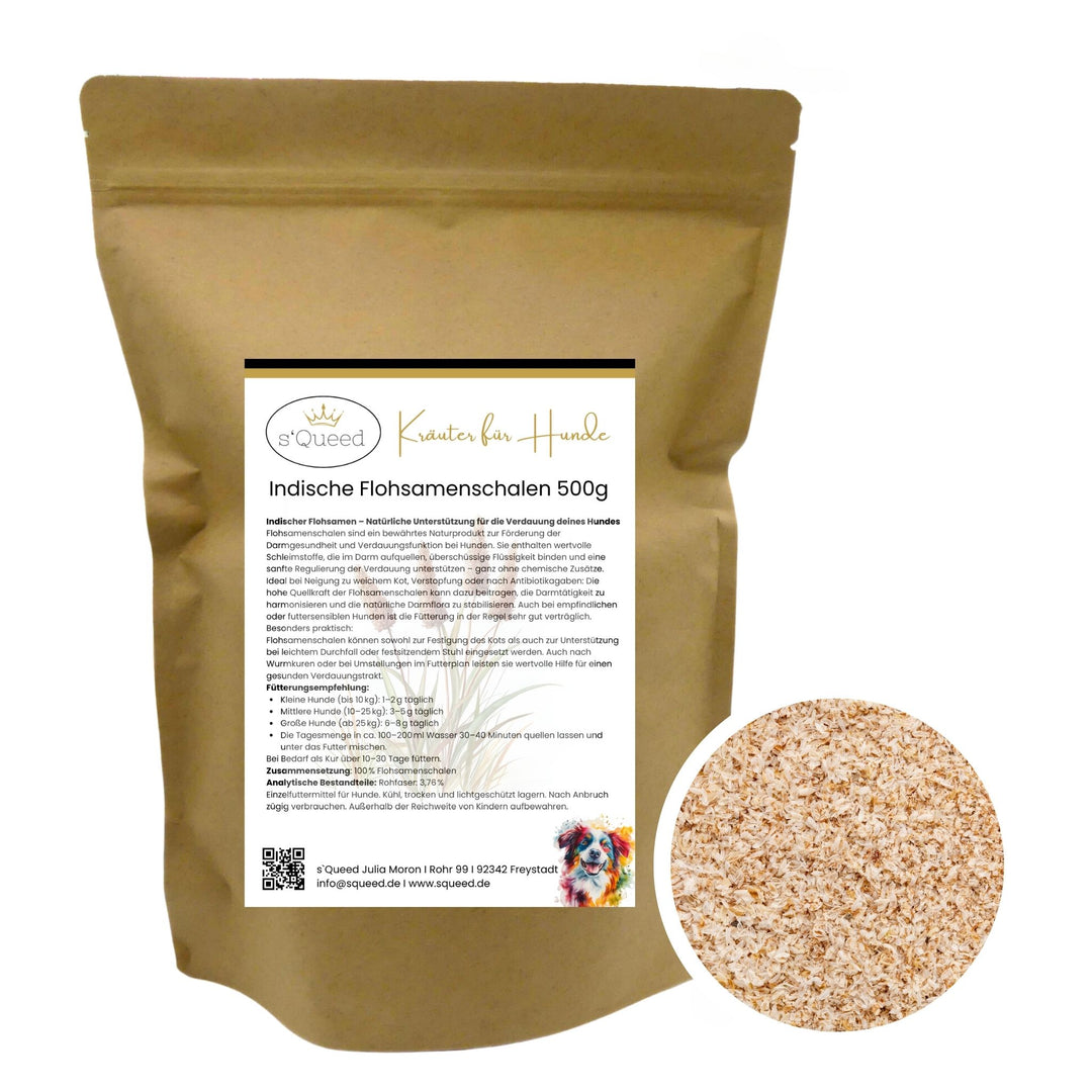 Flohsamenschalen Hund 500g – s`Queed