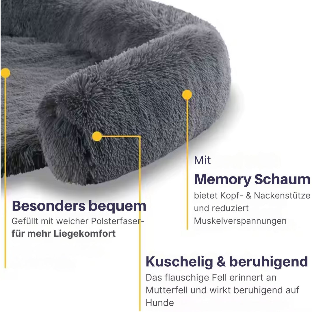Hundebett "Balu" wasserdicht & waschbar – mit hohem Rand für Auto & Sofa