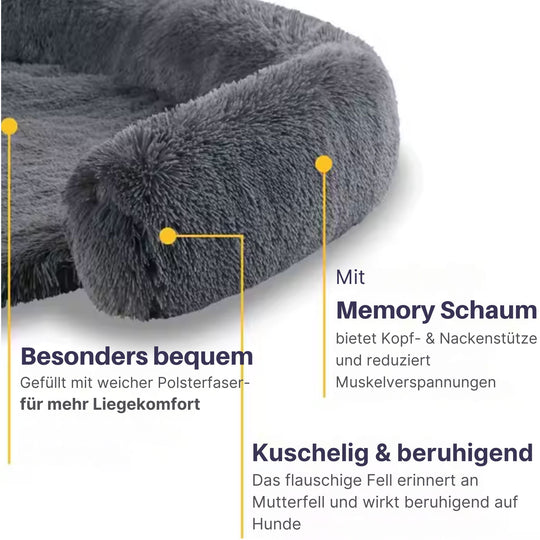 Hundebett "Balu" wasserdicht & waschbar – mit hohem Rand für Auto & Sofa